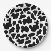 Assiettes En Carton Plaques papier - Motif de vache (Devant)