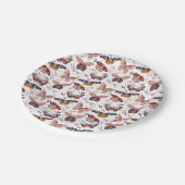 Assiettes En Carton Plaques papier Motif papillon d'anniversaire (Angle)