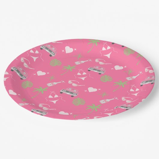 Assiettes En Carton Plaques Papier Palm Springs Bachelorette (Angle)