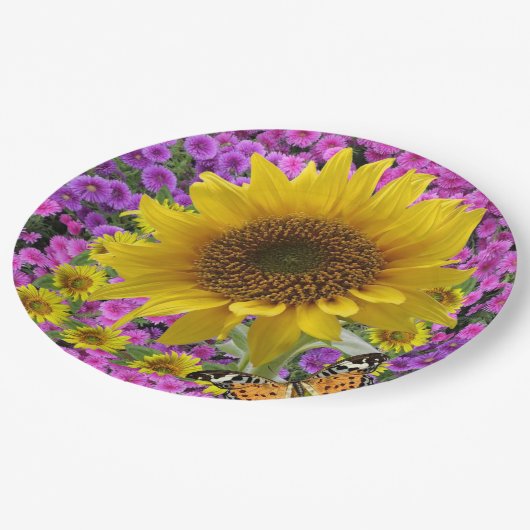 Assiettes En Carton Plaques Papier Papier Papier Tournesol (Angle)