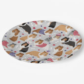 Assiettes En Carton Plaques Papier Papier Shetland Shetland Patriotiqu (Angle)