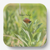 Assiettes En Carton Plaques Papier papillon Monarque (Recto)