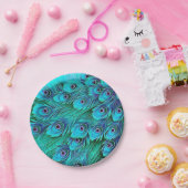 Assiettes En Carton Plaques Papier Peacock Vert Bleu (Fête)