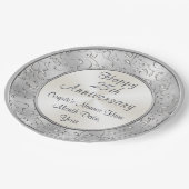Assiettes En Carton Plaques papier personnalisées du 25e anniversaire (Angle)
