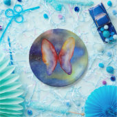 Assiettes En Carton Plaques papier personnalisées Papier papillon 7 po (Fête)