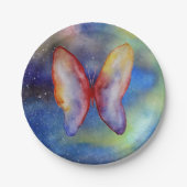 Assiettes En Carton Plaques papier personnalisées Papier papillon 7 po (Devant)