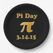 Assiettes En Carton Plaques papier Pi Day 2015 de 9 pouces (Devant)