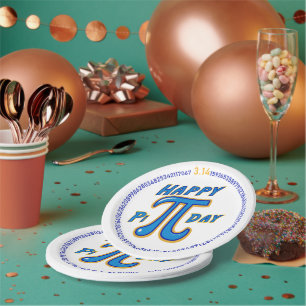 Assiettes En Carton Plaques papier Pi Day - Fun & Geeky Party