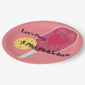 Assiettes En Carton Plaques Papier Pickleball Party (Angle)