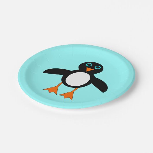 Assiettes En Carton Plaques Papier Pingouin Cute (Angle)