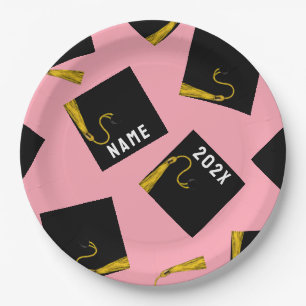 Assiettes En Carton Plaques Papier Pink Graduation Party