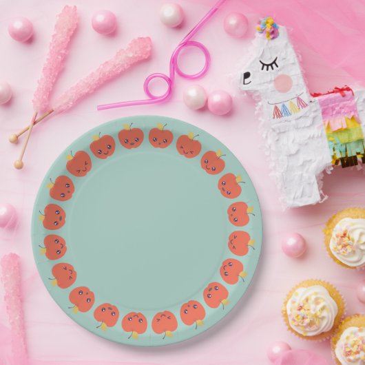 Assiettes En Carton Plaques papier pomme d'automne mignonnes (Fête)