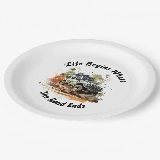 Assiettes En Carton Plaques papier pour aventures hors route (Angle)