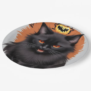 Assiettes En Carton Plaques papier pour partie Halloween noir