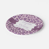 Assiettes En Carton Plaques papier pourpre Empreinte de léopard person (Angle)