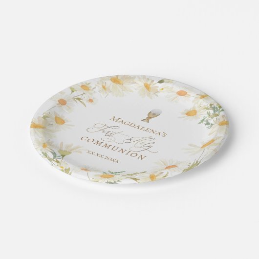 Assiettes En Carton Plaques Papier Première Sainte Communion (Angle)