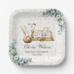 Assiettes En Carton Plaques Papier Première Sainte Communion