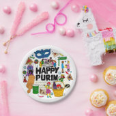 Assiettes En Carton Plaques papier Purim Joyeuses (Fête)