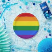 Assiettes En Carton Plaques papier Rainbow Flag (Fête)