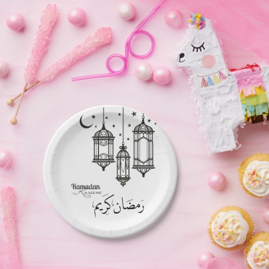 Assiettes En Carton Plaques papier Ramadan Kareem 7 pouces (Fête)