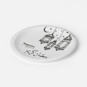 Assiettes En Carton Plaques papier Ramadan Kareem 7 pouces (Angle)