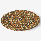 Assiettes En Carton Plaques papier retro automne (Angle)