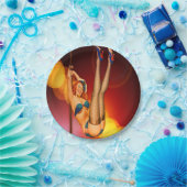 Assiettes En Carton Plaques papier Retro Dance Entertainer (Fête)