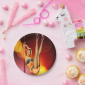 Assiettes En Carton Plaques papier Retro Dance Entertainer (Fête)