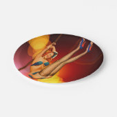 Assiettes En Carton Plaques papier Retro Dance Entertainer (Angle)