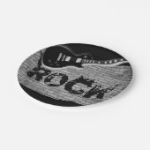 Assiettes En Carton Plaques papier Rock Music (Angle)