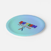 Assiettes En Carton Plaques papier sensibilisation sur l'autisme 7" (Angle)