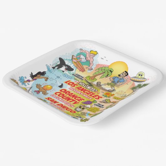 Assiettes En Carton Plaques papier SoCal Paradise (Angulaire)
