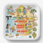 Assiettes En Carton Plaques papier SoCal Paradise (Recto)