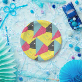 Assiettes En Carton Plaques papier style des années 80 (Fête)