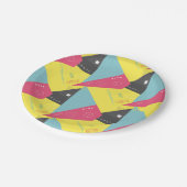 Assiettes En Carton Plaques papier style des années 80 (Angle)