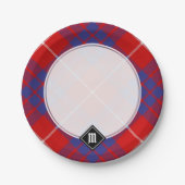 Assiettes En Carton Plaques Papier Tartan Rouge Clan Hamilton (Devant)