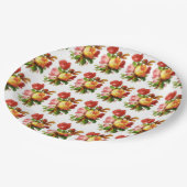 Assiettes En Carton Plaques Papier Tea Party Rose anglais (Angle)