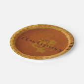 Assiettes En Carton Plaques Papier Thanksgiving Avec tarte Citrouille (Angle)