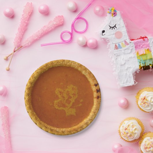 Assiettes En Carton Plaques Papier Thanksgiving Avec tarte Citrouille (Fête)