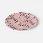 Assiettes En Carton Plaques Papiers Paris Roses (Angle)