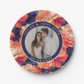 Assiettes En Carton Plaques Peonies cool Pour Mariage Après Fête (Devant)