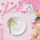 Assiettes En Carton Plaques personnalisées chic de mariage de plage (Fête)