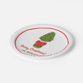 Assiettes En Carton Plaques personnalisées de fête de Noël (Angle)