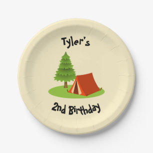 Assiettes En Carton Plaques personnalisées de la fête de camping