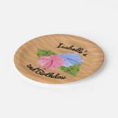 Assiettes En Carton Plaques personnalisées Luau Party (Angle)