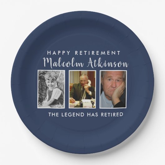 Assiettes En Carton Plaques photo de la partie retraite (Devant)