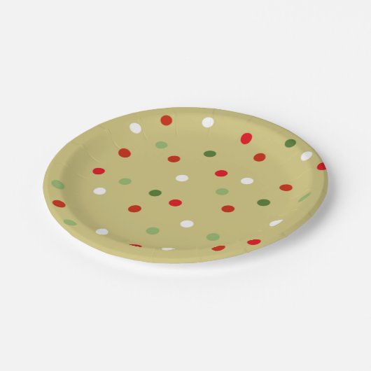 Assiettes En Carton Plaques pois (Angle)