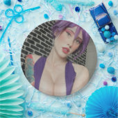 Assiettes En Carton Plaques pourpres (Fête)