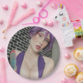 Assiettes En Carton Plaques pourpres (Fête)