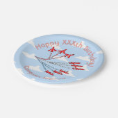 Assiettes En Carton Plaques Red Jet Blue Sky Papier Plaques, 17,8 cm (Angle)